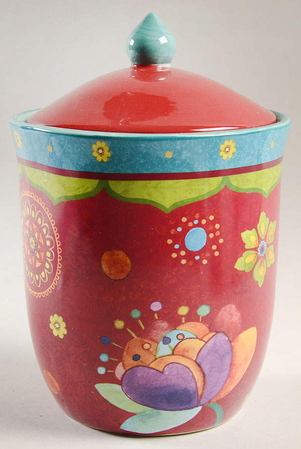 Tunisian Sunset Medium Canister & Lid by Certified International-1