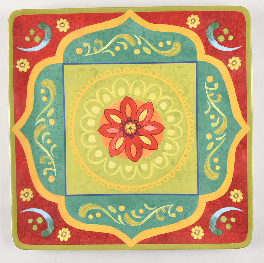 Tunisian Sunset 14" Square Platter by Certified International-1