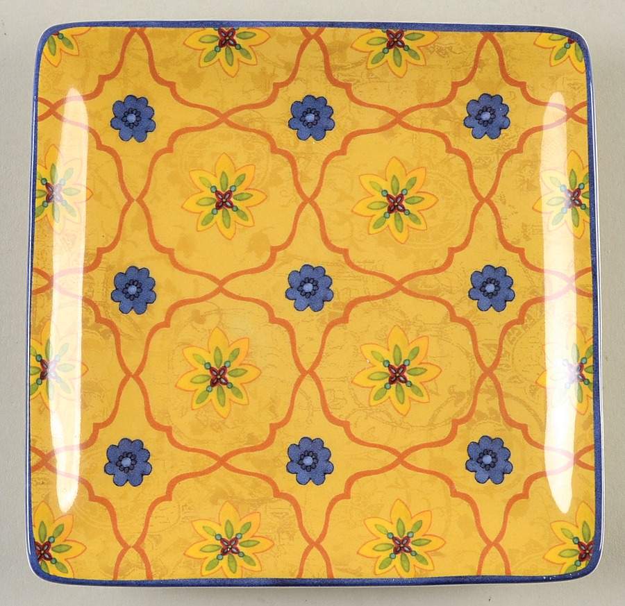Tunisian Sunset Square Canape Plate by Certified International-1