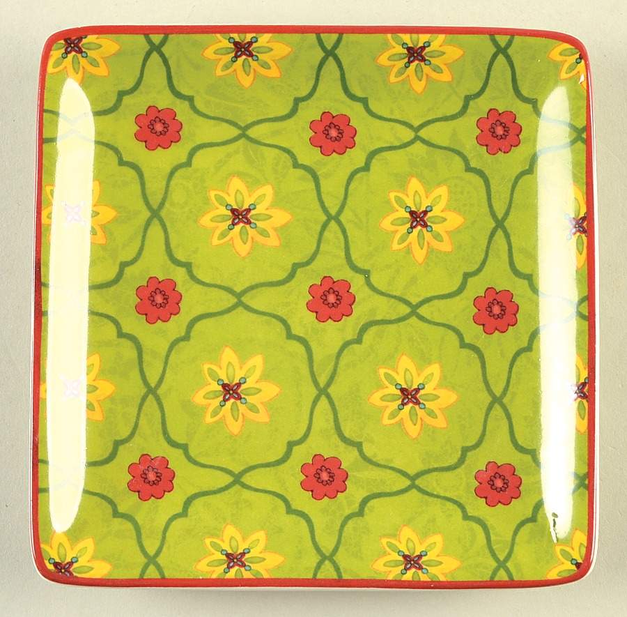 Tunisian Sunset Square Canape Plate by Certified International-1