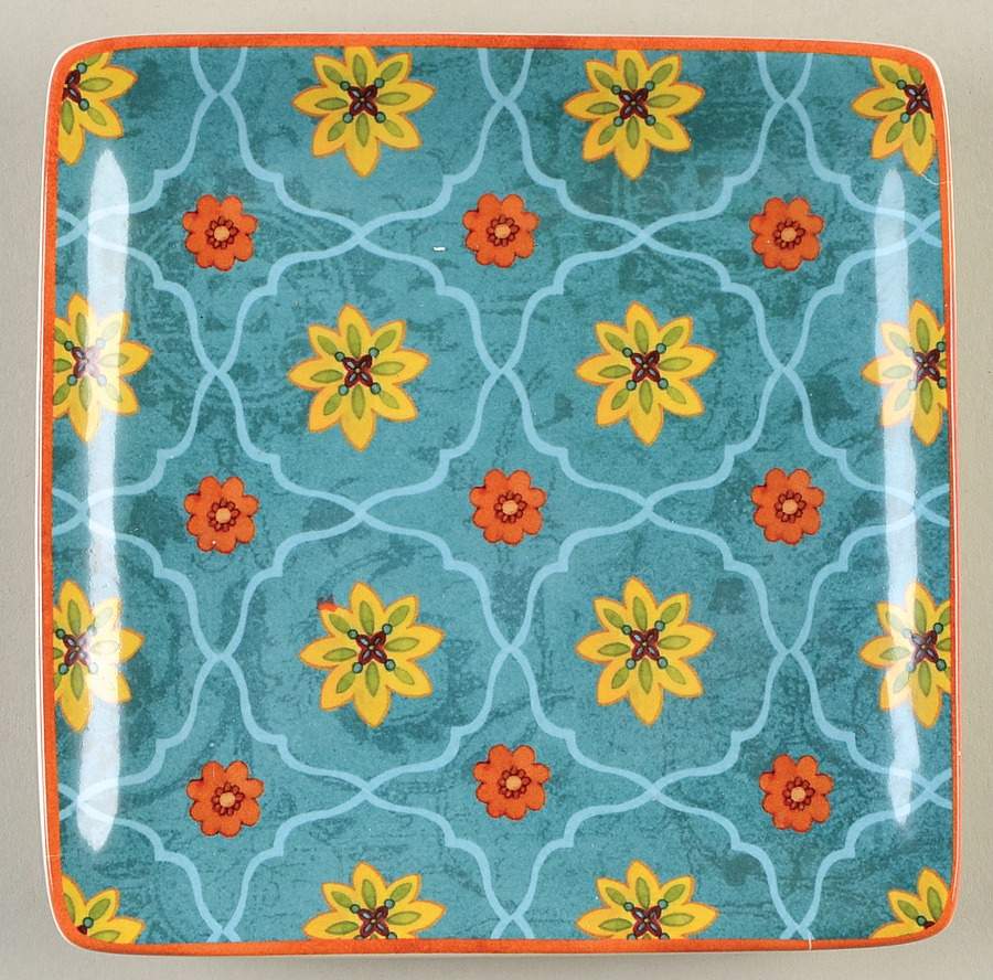 Tunisian Sunset Square Canape Plate by Certified International-1