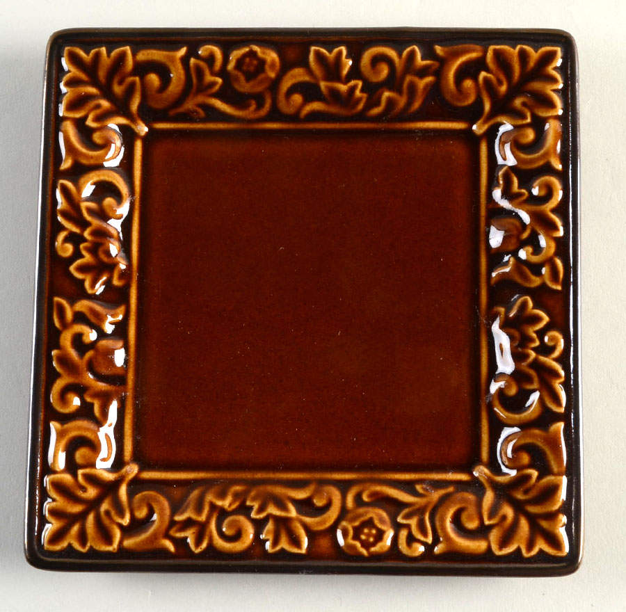 Solstice Brown Square Canape Plate by Certified International-1