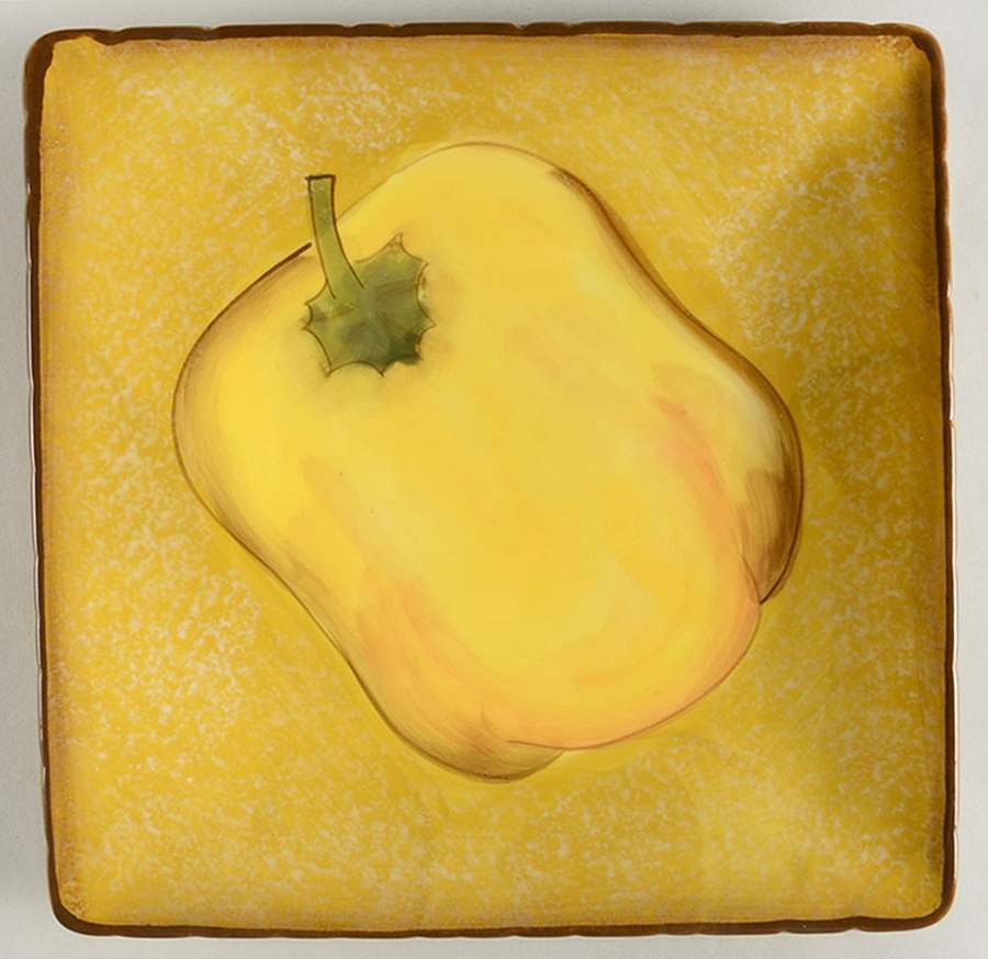 Terra Toscana Square Salad Plate by Clay Art-1