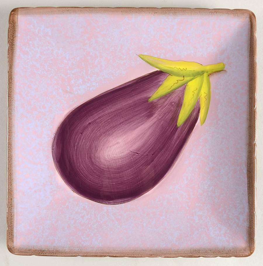 Terra Toscana Square Salad Plate by Clay Art-1