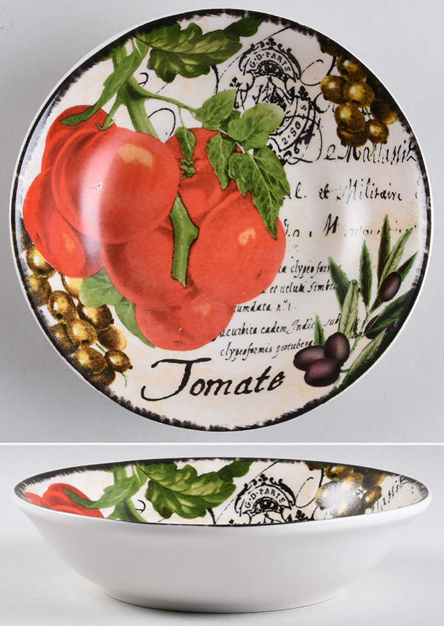 Botanical Veggies 8" Individual Pasta Bowl by Certified International-1