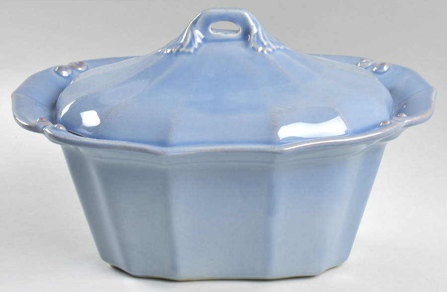 Vintage Port-Denim Blue 2 Quart Oval Covered Casserole by Casafina-1