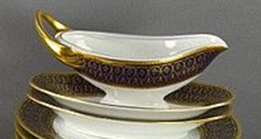 CHF1960 Gravy Boat & Underplate/Relish by Charles Field Haviland-1