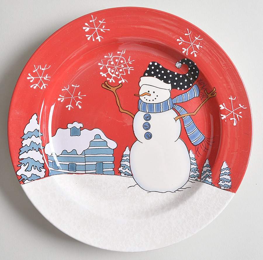 First Snowfall Salad Plate by Canterbury Potteries-1
