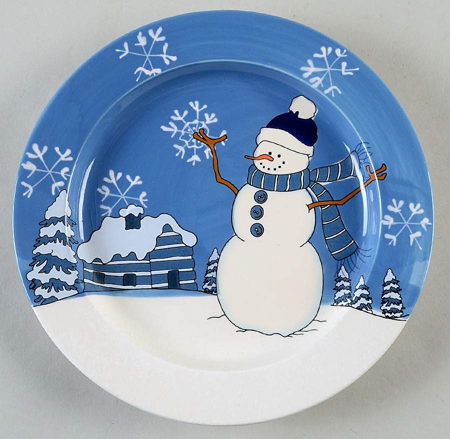 First Snowfall Salad Plate by Canterbury Potteries-1