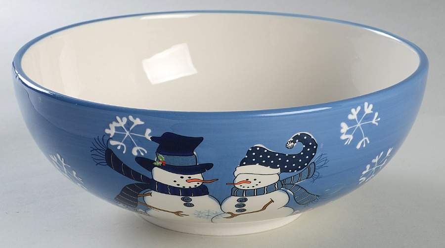 First Snowfall 9" Round Vegetable Bowl by Canterbury Potteries-1