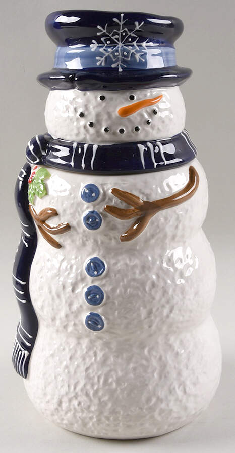 First Snowfall Figural Cookie Jar & Lid by Canterbury Potteries-1