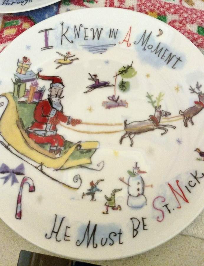 Twas the Night Salad/Dessert Plate by Crate & Barrel-1