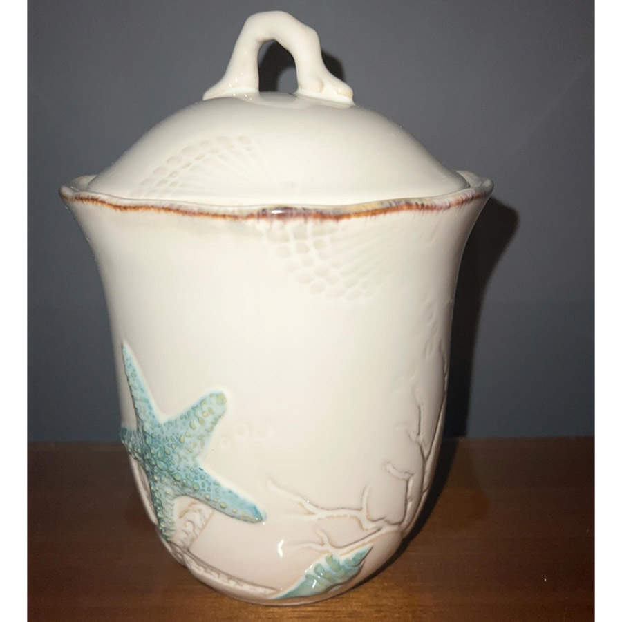 White Sands Medium Canister & Lid by Cracker Barrel-1