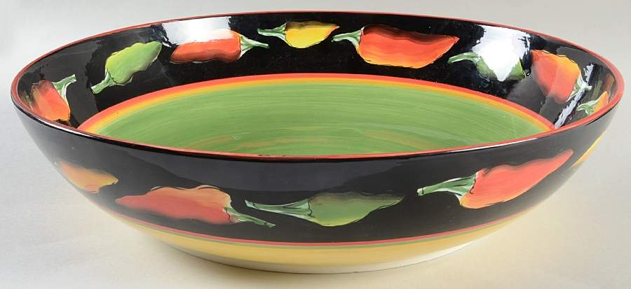 Fiesta 16" Round Serving Bowl by Clay Art-1