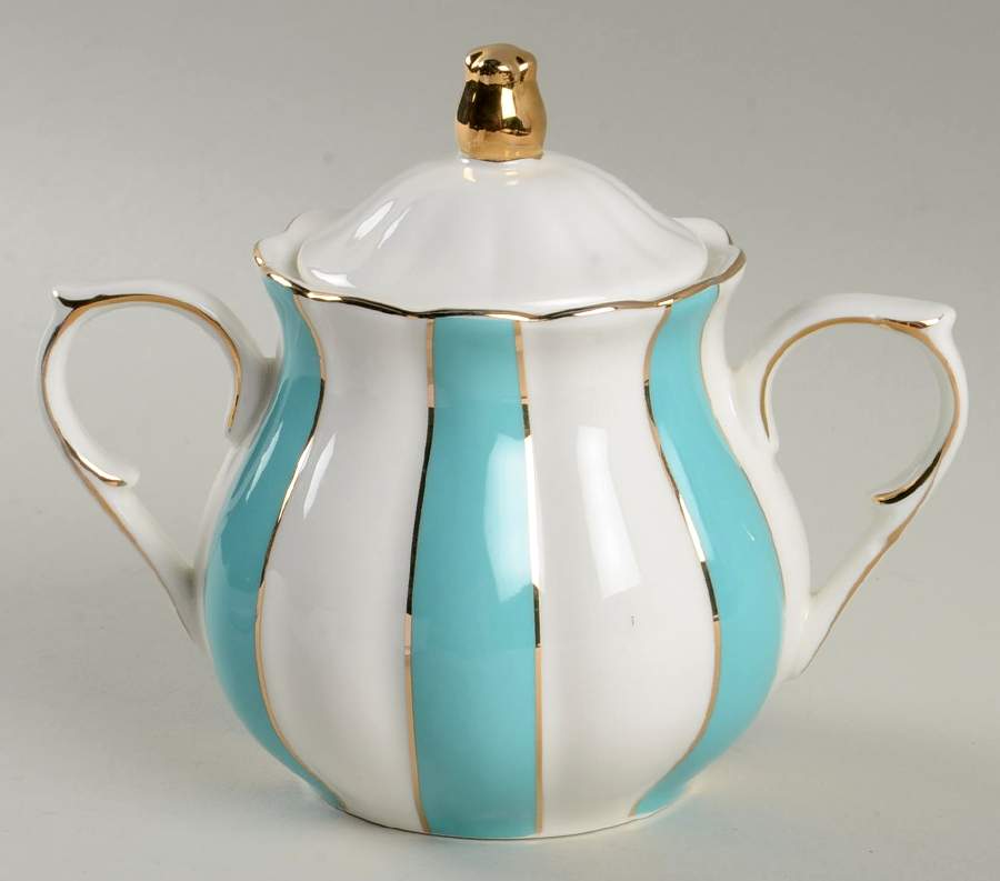 C6Y3 Turquoise Sugar Bowl & Lid by Cynthia Rowley-1