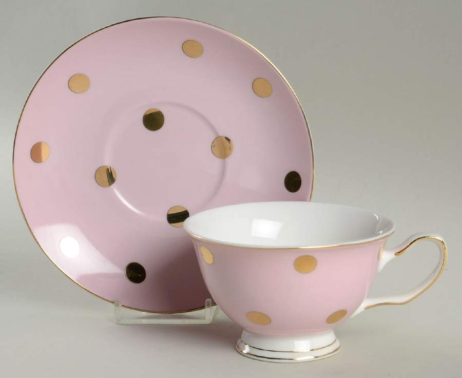 C6Y5 Pink Footed Cup & Saucer Set by Cynthia Rowley-1