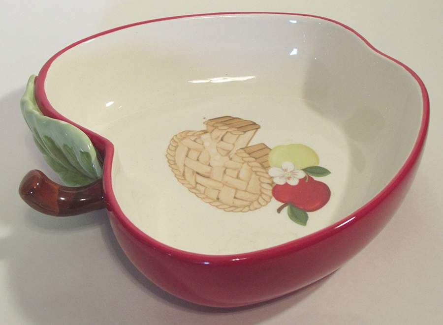 Sweet and Savory 8" Apple Shaped Bowl by Cracker Barrel-1