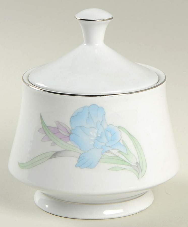 Lily (Platinum Verge) Sugar Bowl & Lid by China Pearl-1