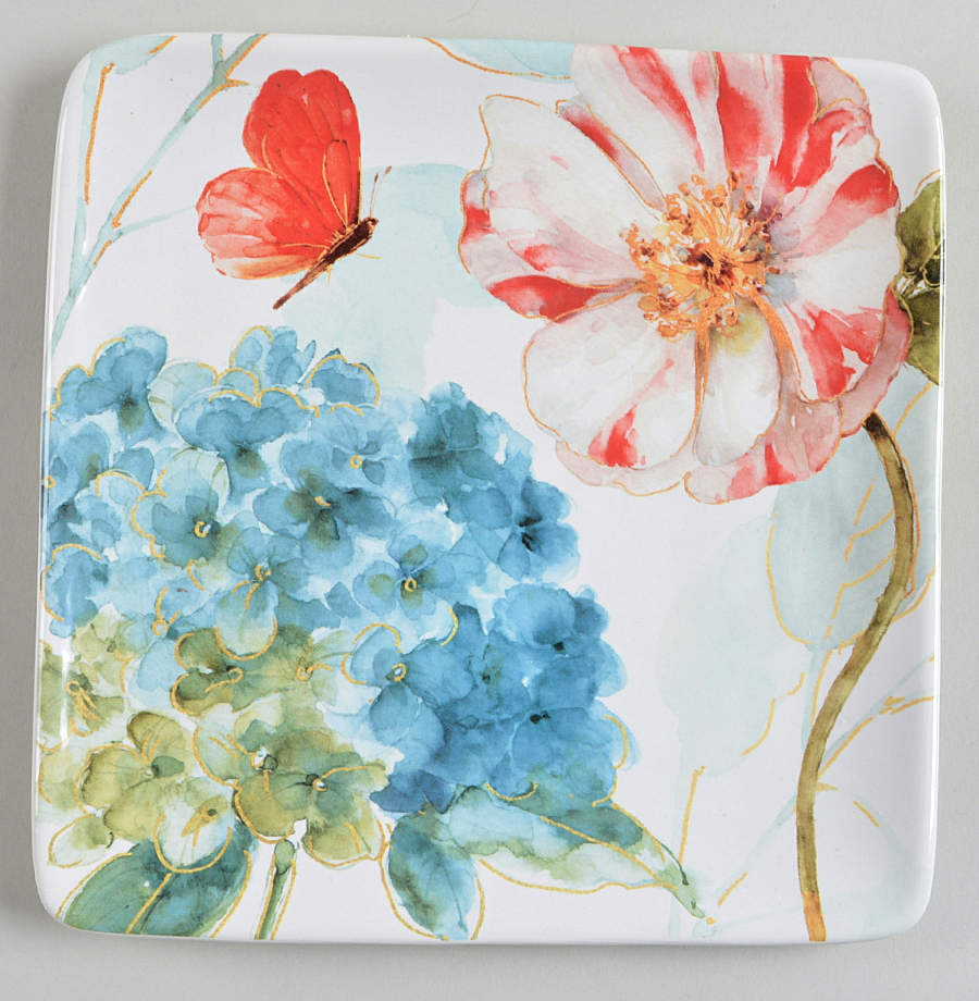 Rainbow Seeds Square Salad/Dessert Plate by Certified International-1