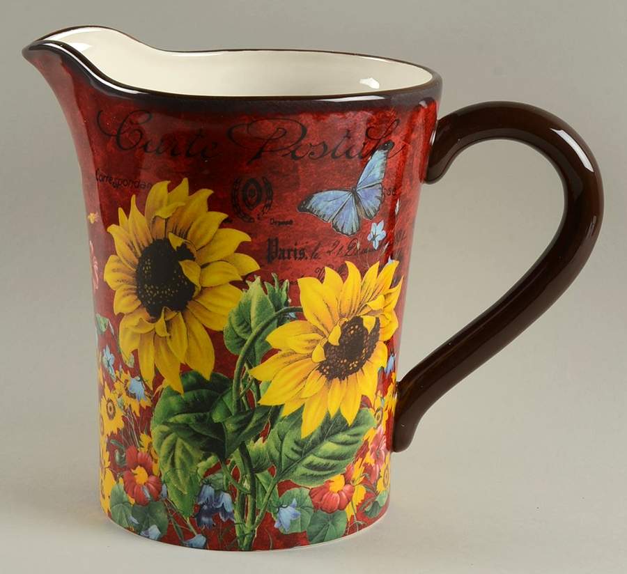 Sunflower Meadow 112 Oz Pitcher by Certified International-1
