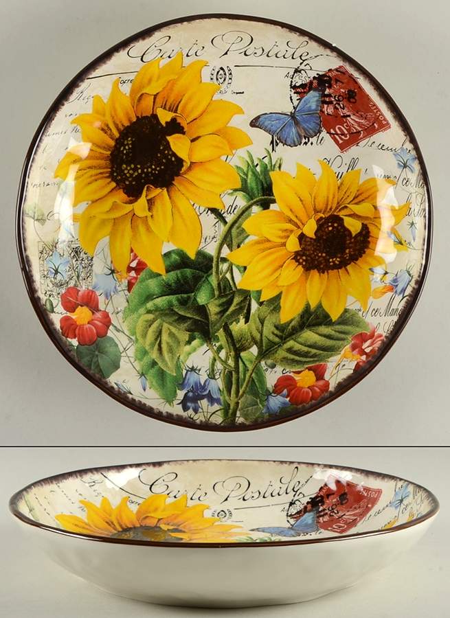Sunflower Meadow 12" Pasta Serving Bowl by Certified International-1