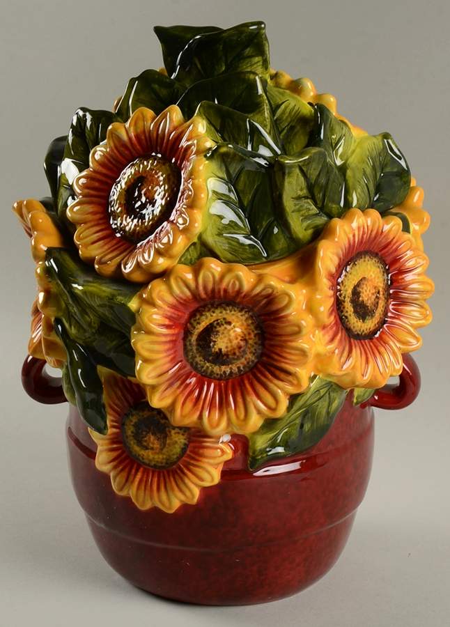 Sunflower Meadow Figural Cookie Jar & Lid by Certified International-1