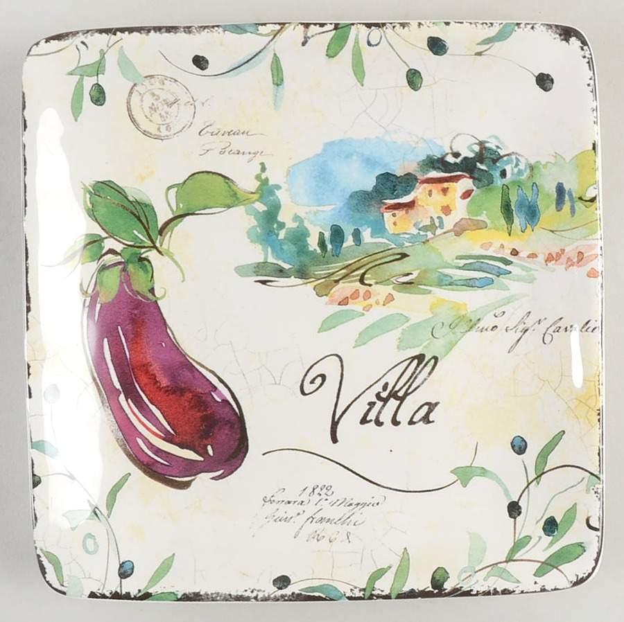 Villa Square Canape Plate by Certified International-1