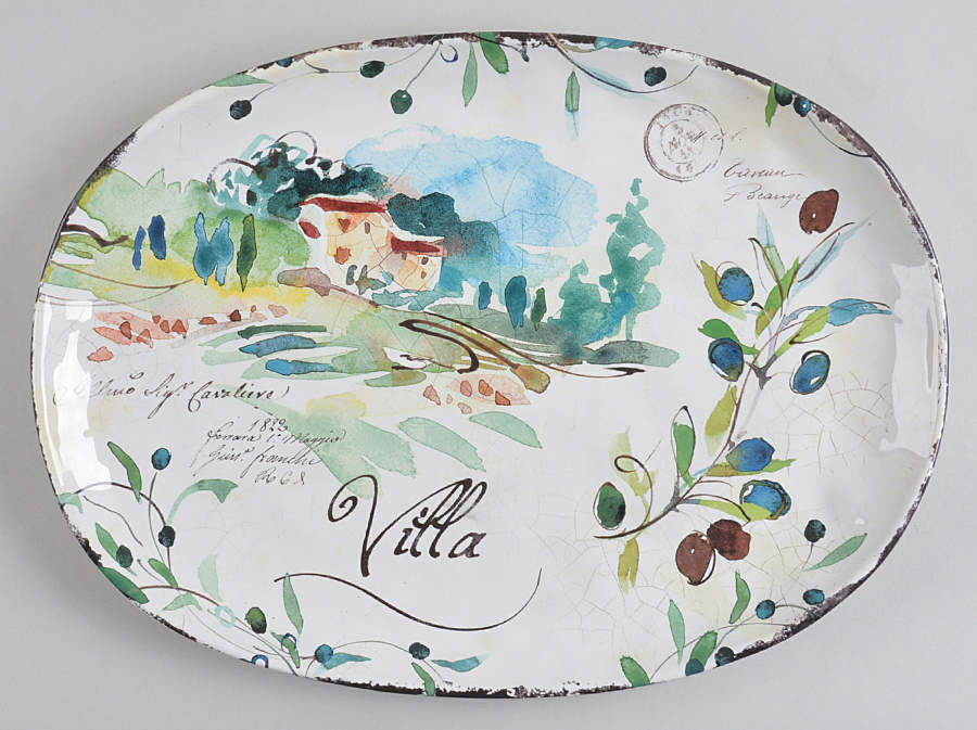 Villa 17" Oval Serving Platter by Certified International-1