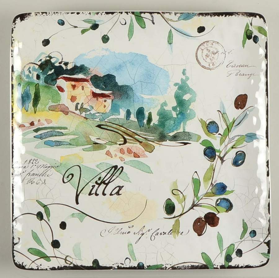 Villa 12" Square Serving Platter by Certified International-1