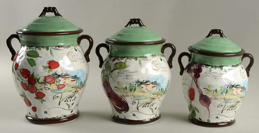 Villa (3 Piece) Canister Set (Box Set) by Certified International-1