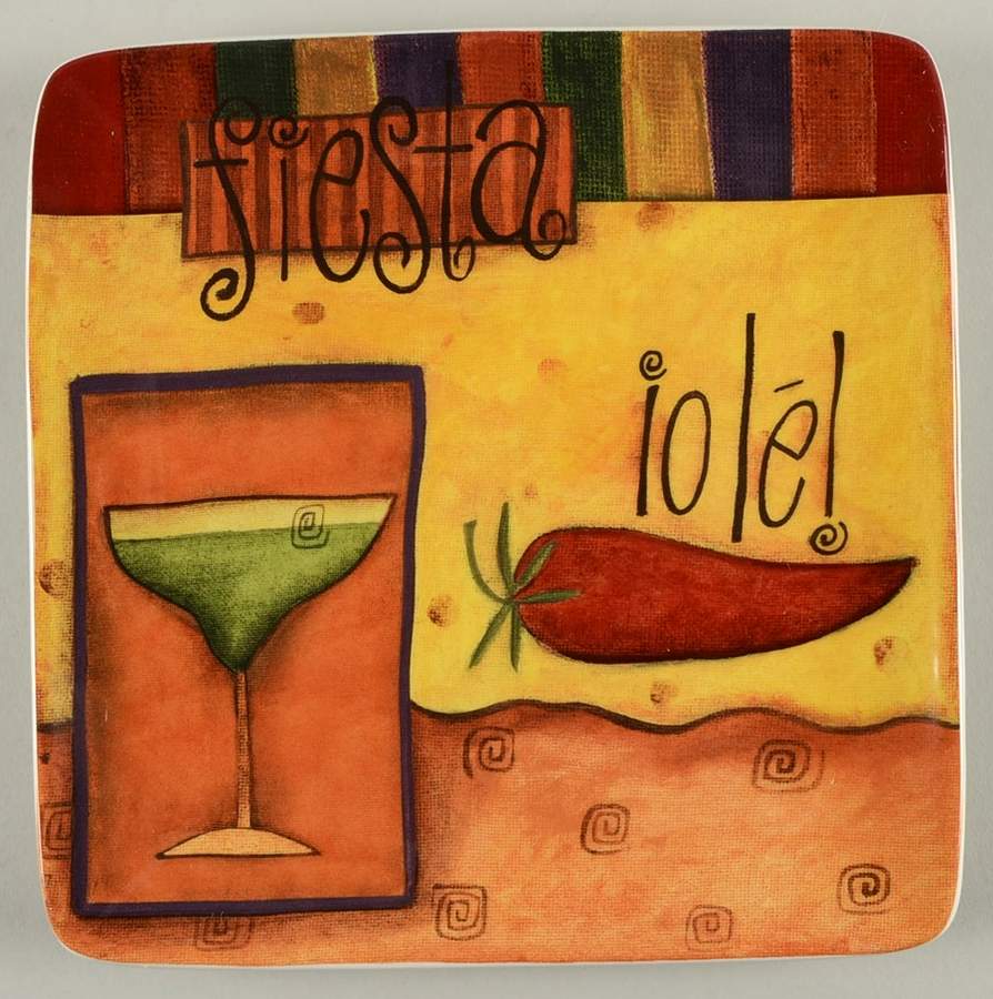 Salsa Square Salad/Dessert Plate by Certified International-1
