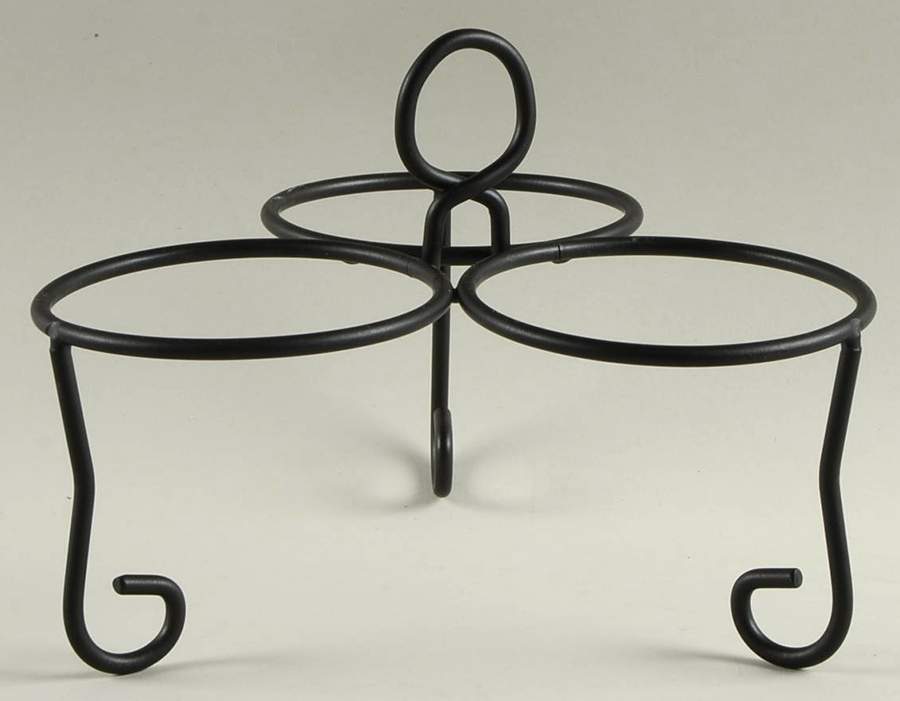 Salsa Metal Stand-For 3 Motif Condiment Bowl Set by Certified International-1
