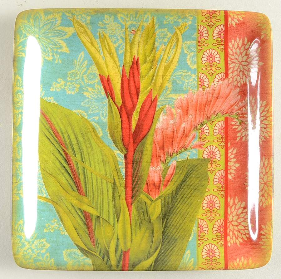 Tropics Square Canape Plate by Certified International-1