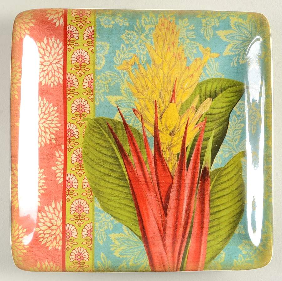 Tropics Square Canape Plate by Certified International-1