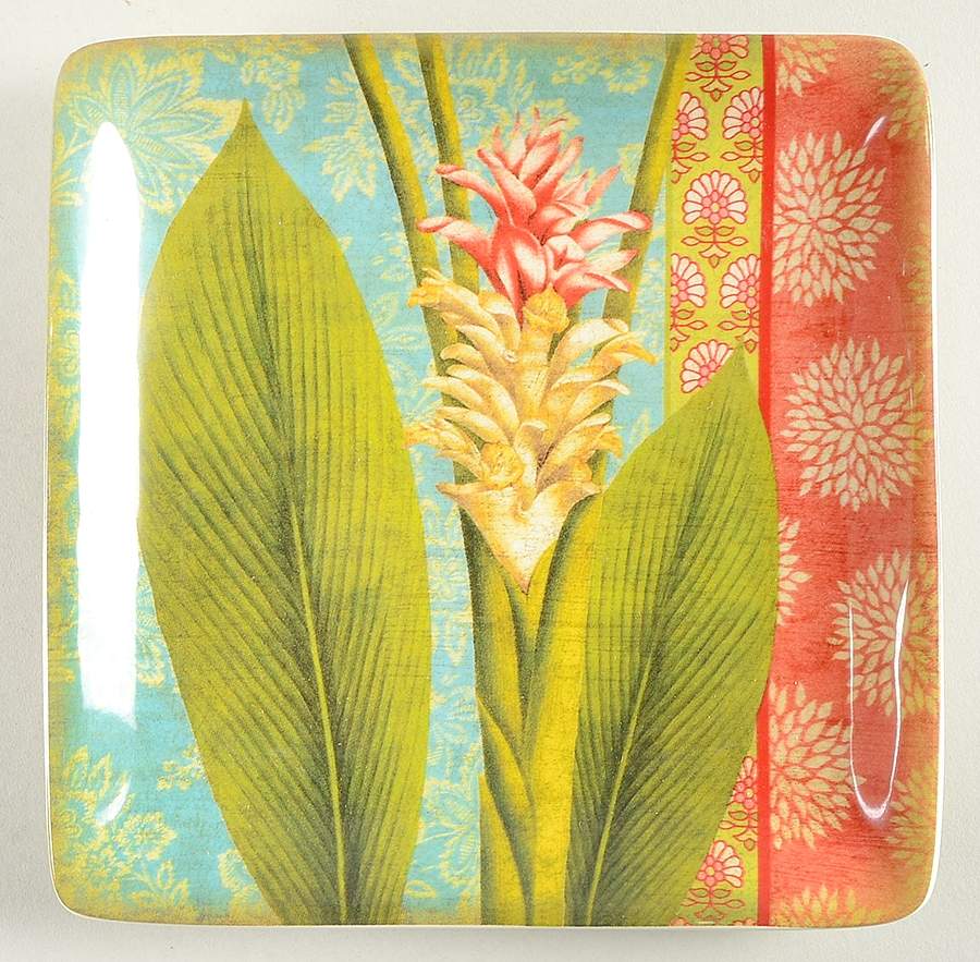 Tropics Square Canape Plate by Certified International-1