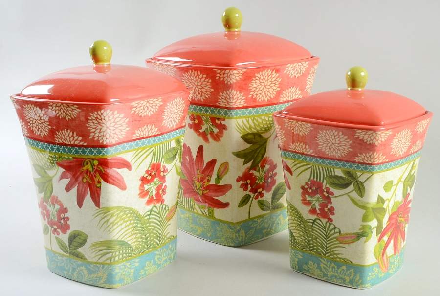Tropics (3 Piece) Canister Set (Box Set) by Certified International-1