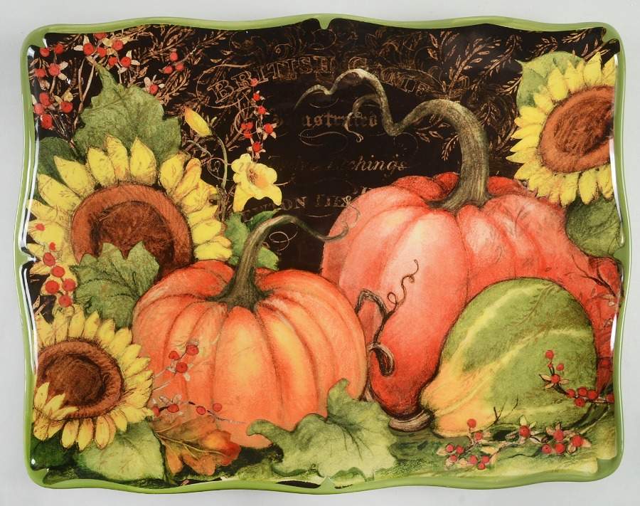 Botanical Harvest 16" Rectangular Serving Platter by Certified International-1