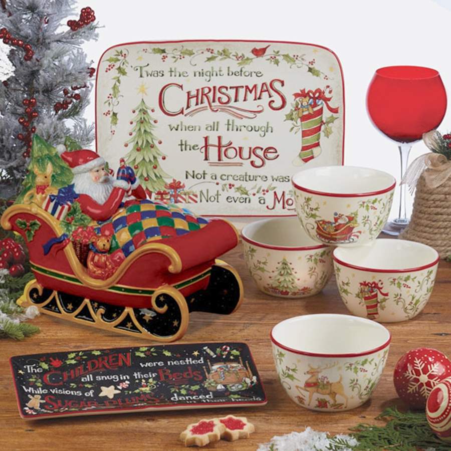 Night Before Christmas, The Figural Cookie Jar & Lid by Certified International-1