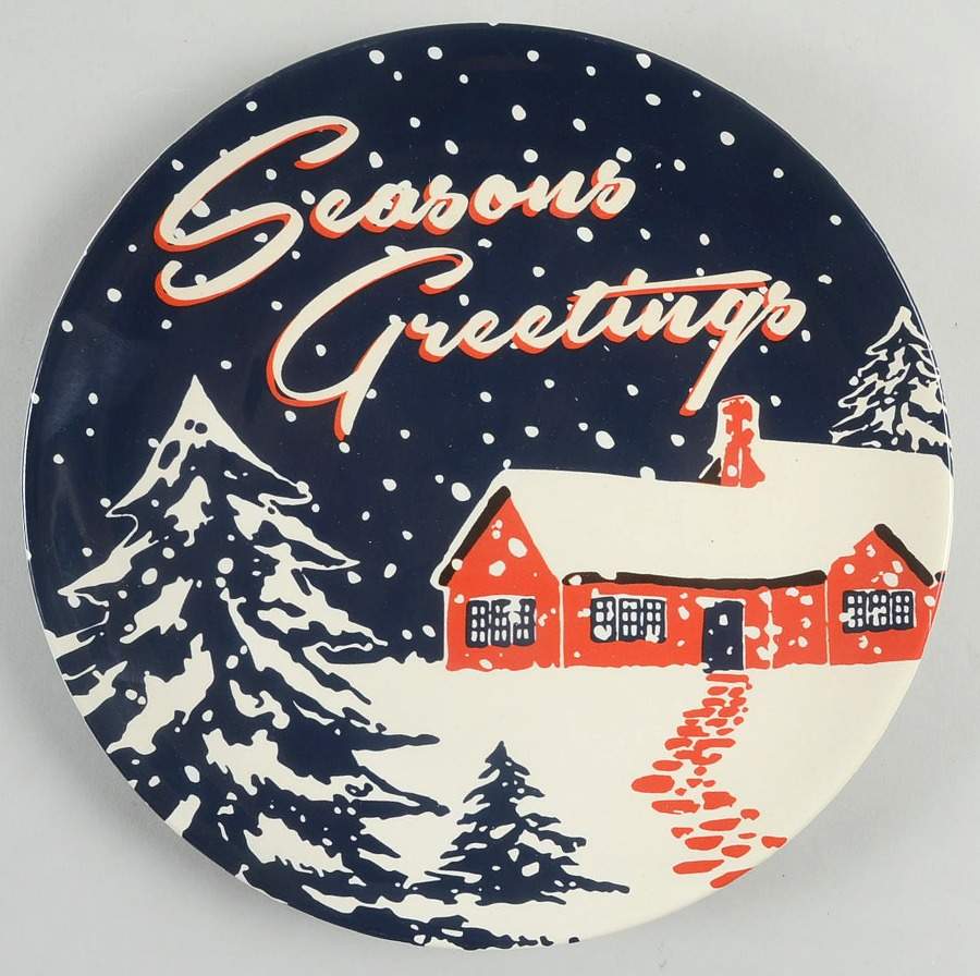 Retro Christmas Salad/Dessert Plate by Certified International-1