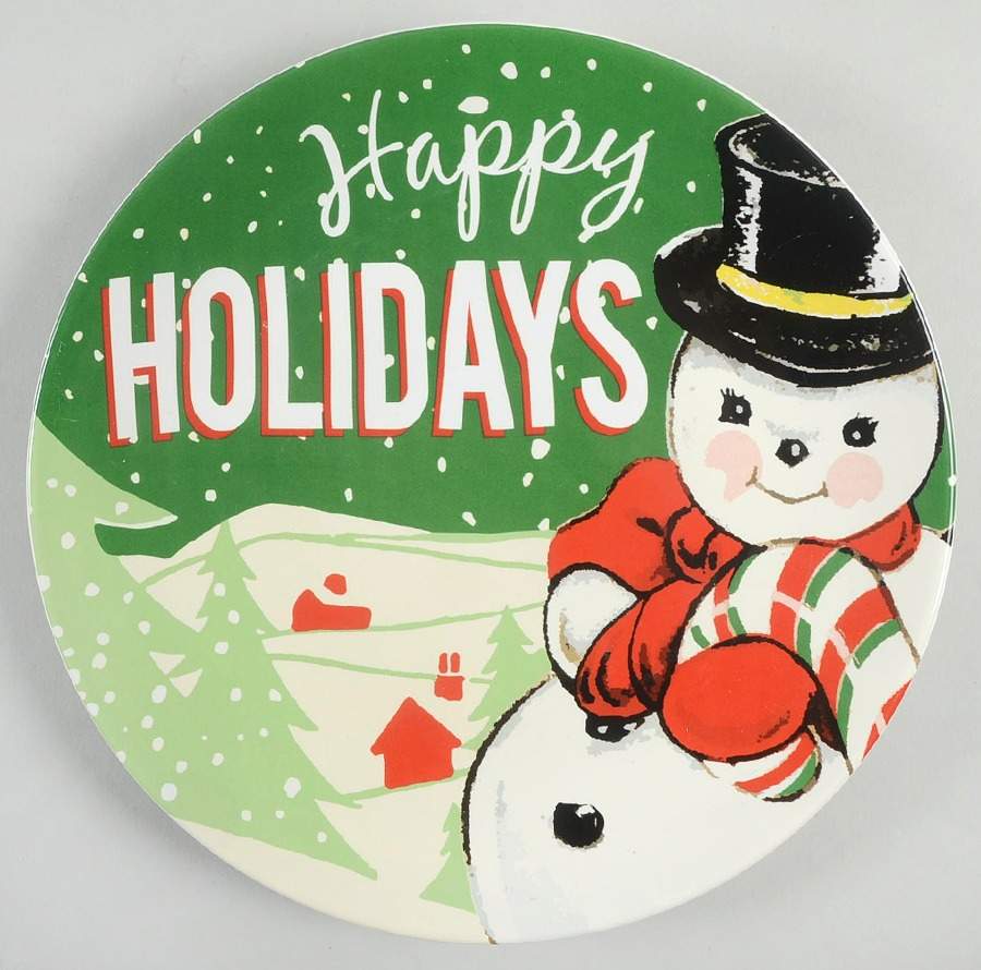 Retro Christmas Salad/Dessert Plate by Certified International-1