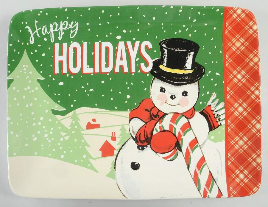 Retro Christmas 16" Rectangular Serving Platter by Certified International-1