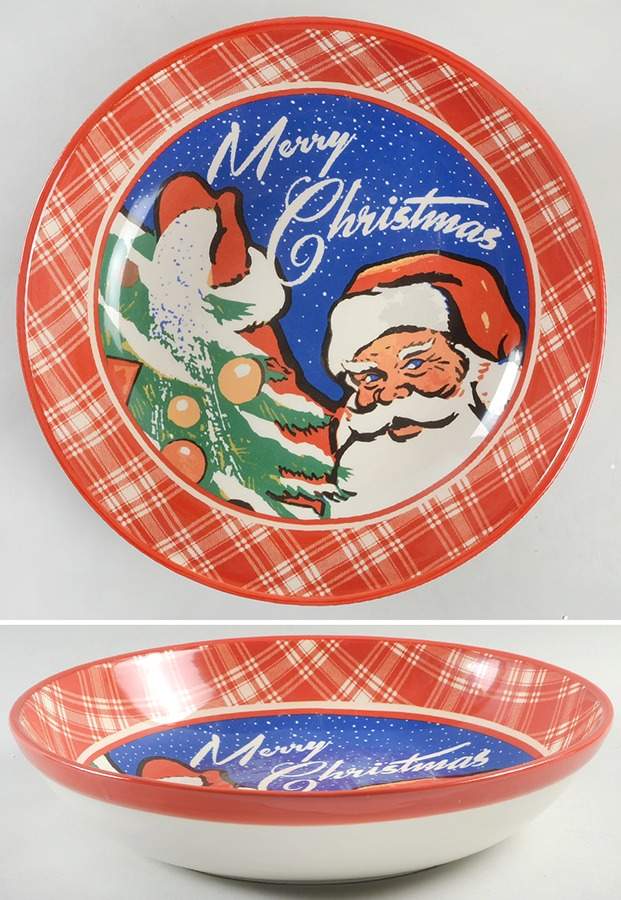 Retro Christmas 13" Pasta Serving Bowl by Certified International-1