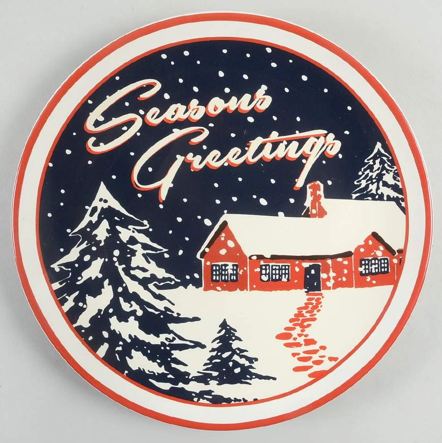 Retro Christmas Dinner Plate by Certified International-1