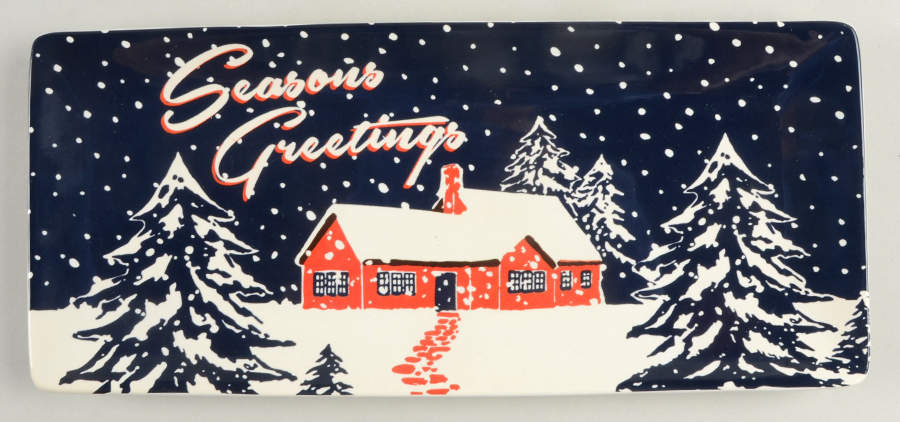 Retro Christmas Rectangular Tray 11" by Certified International-1
