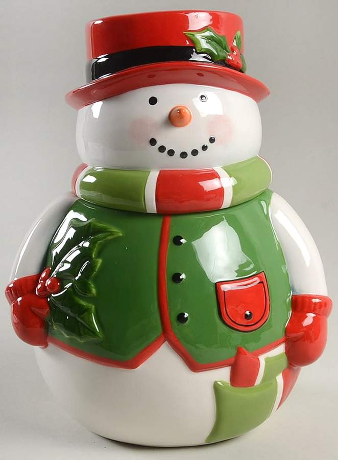 Christmas Fun Figural Cookie Jar & Lid by Certified International-1