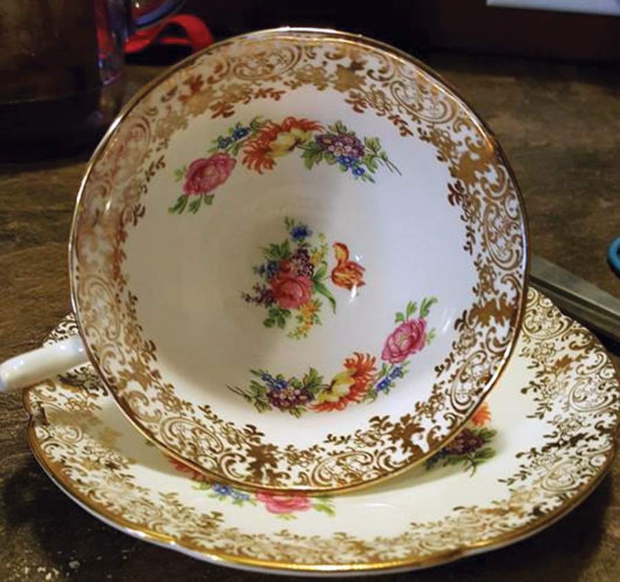 426 Footed Cup & Saucer Set by Collingwoods-1
