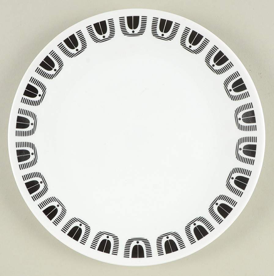 Black Night Luncheon Plate by Corning Corelle-1