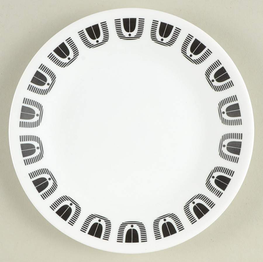 Black Night Bread & Butter Plate by Corning Corelle-1