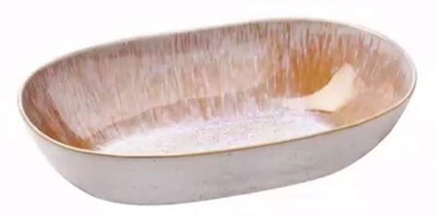 Ibiza Sand 10" Oval Serving Bowl by Casafina-1