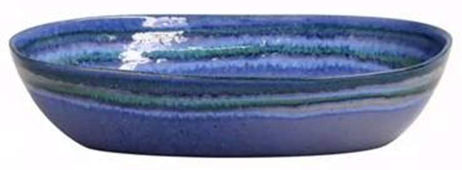 Sausalito Blue 12" Oval Serving Bowl by Casafina-1